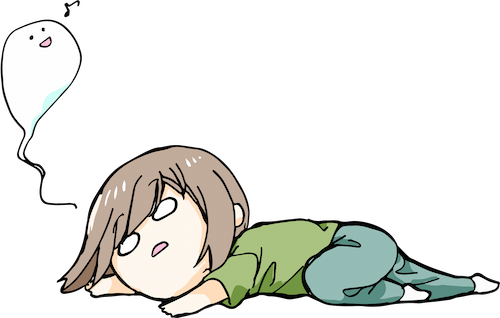 憂鬱で魂が抜けた女の子
