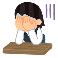 塞ぎ込んでいる人