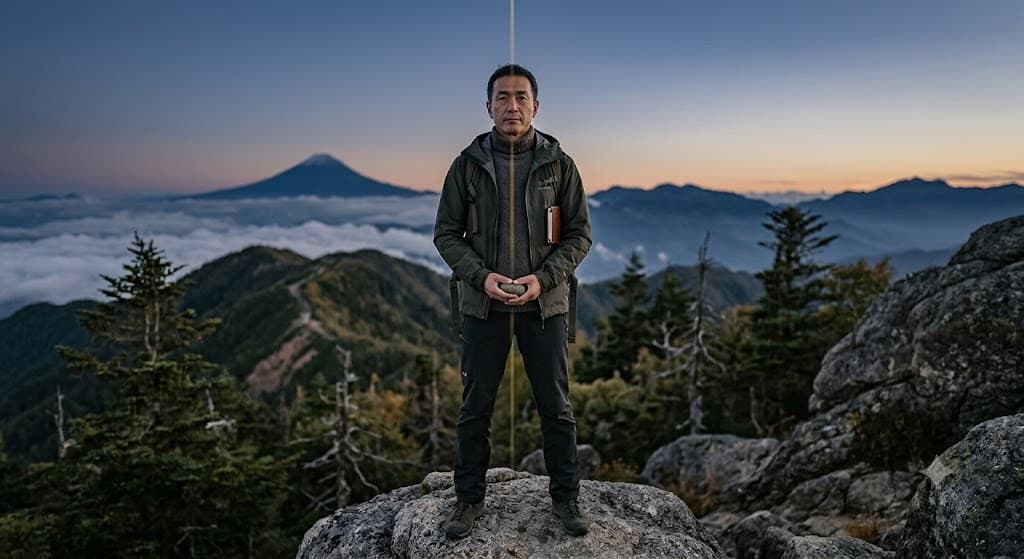 まっすぐ前を見ているぶれない芯のある男性