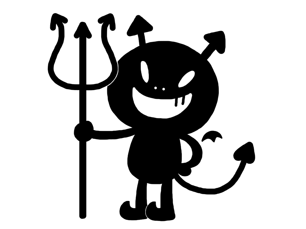 笑っている悪魔のイラスト