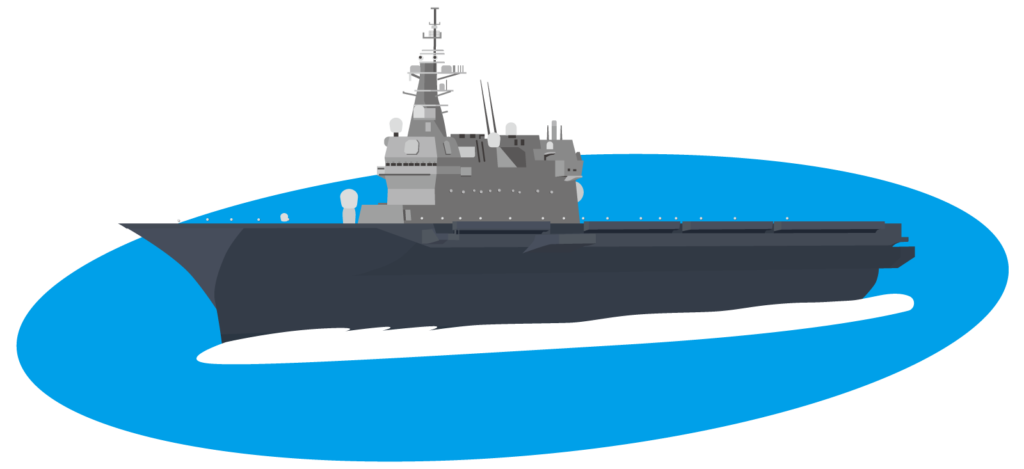 海航海している護衛艦