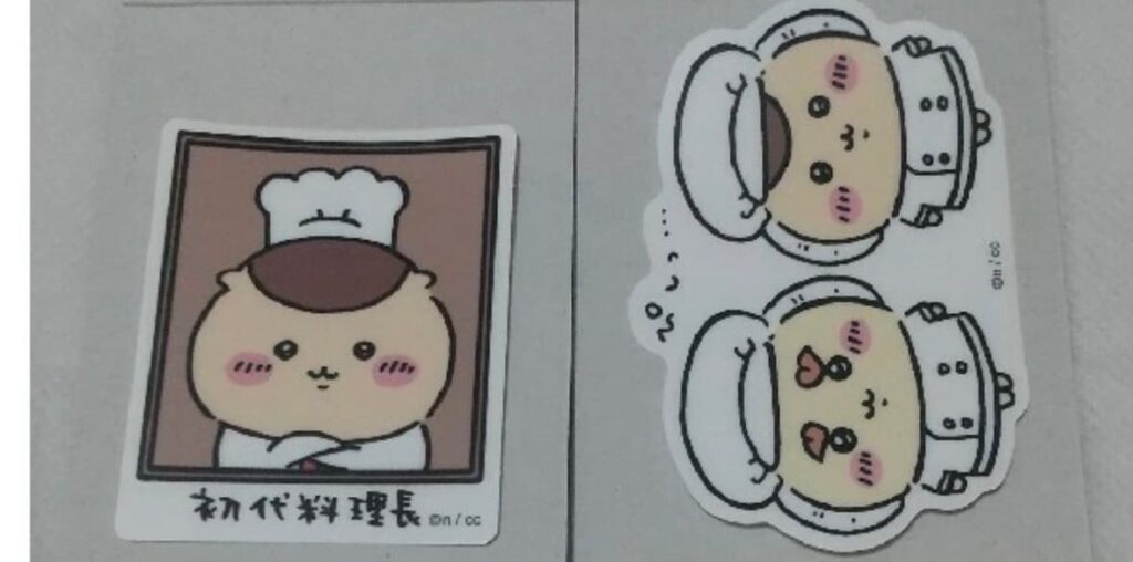 ちいかわのくりまんじゅう、シーサーのステッカー