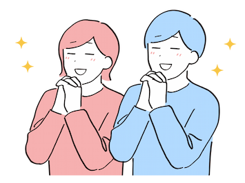 期待している男女