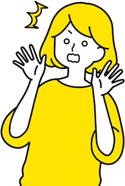 驚いている女性