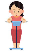 体組成計で計測している女性